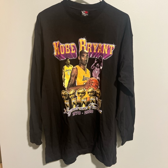 Kobe Bryant printed legends are forever black long sleeve shirt 2XL men’s sports - Picture 8 of 15